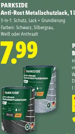 Lidl Parkside Anti-Rost Metallschutzlack Angebot