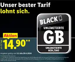 Lidl Black unlimitierte GB Angebot