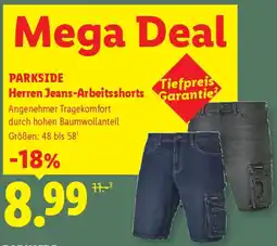 Lidl Parkside Herren Jeans-Arbeitsshorts Angebot