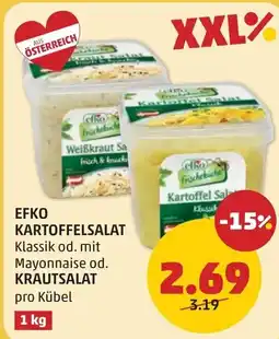 PENNY Efko kartoffelsalat klassik od. mit mayonnaise od. krautsalat Angebot