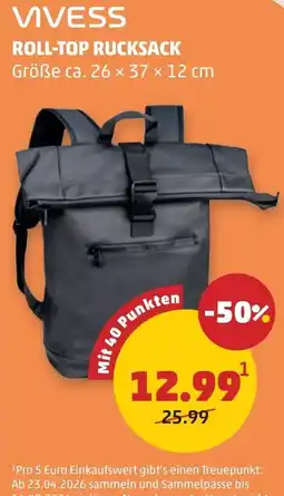 PENNY Vivess roll-top rucksack Angebot