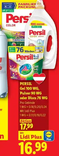 Lidl Persil Gel, Pulver oder Discs Angebot