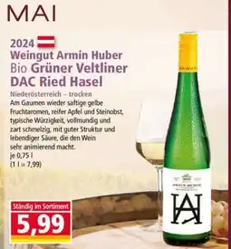 Norma Weingut Armin Huber Bio Grüner Veltliner DAC Ried Hasel Angebot