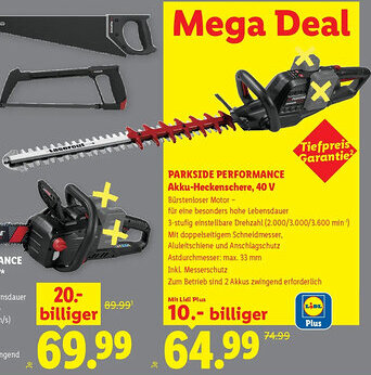 Lidl Parkside performance akku-heckenschere Angebot