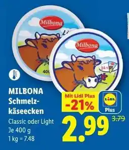 Lidl MILBONA Schmelzkäseecken Angebot