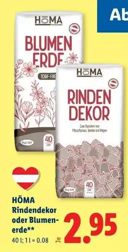 Lidl HÖMA Rindendekor oder Blumenerde Angebot
