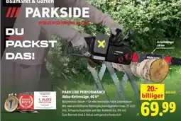 Lidl PARKSIDE PERFORMANCE Akku-Kettensäge, 40 V Angebot