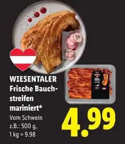Lidl WIESENTALER Frische Bauchstreifen mariniert Angebot