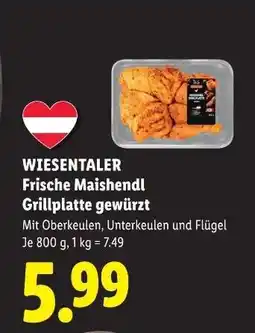 Lidl WIESENTALER Frische Maishendl Grillplatte gewürzt Angebot