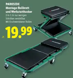 Lidl Parkside montage-rollbrett und werkstatthocker Angebot