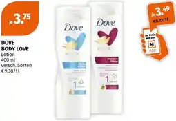 Müller Dove body love Lotion Angebot