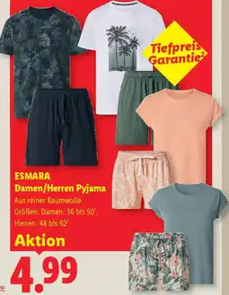 Lidl Esmara Damen/Herren Pyjama Angebot