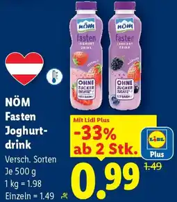Lidl Nöm Fasten Joghurt- drink Angebot