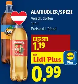Lidl Almdudler/spezi Angebot
