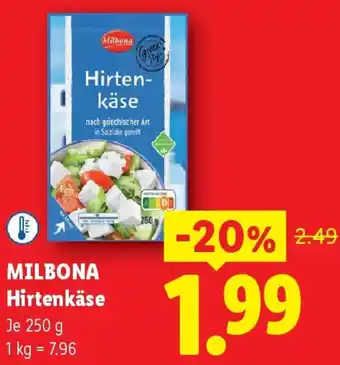 Lidl Milbona Hirtenkäse Angebot