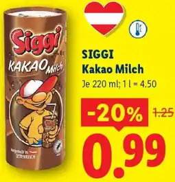 Lidl Siggi kakao milch Angebot