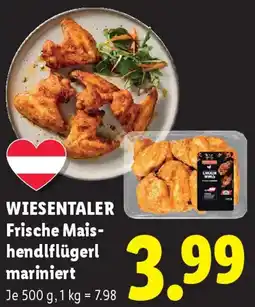 Lidl Wiesentaler frische mais- hendlflügerl mariniert Angebot