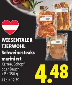 Lidl Wiesentaler tierwohl schweinesteaks mariniert Angebot