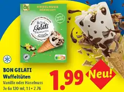 Lidl Bon gelati waffeltüten Angebot