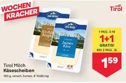 MPreis Tirol Milch Käsescheiben Angebot
