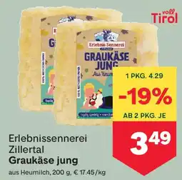 MPreis Erlebnissennerei Zillertal Graukäse jung Angebot
