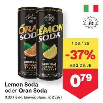 MPreis Lemon Soda oder Oran Soda Angebot