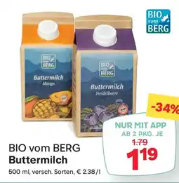 MPreis BIO vom BERG Buttermilch Angebot