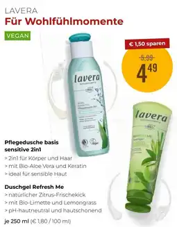 Martin Reformstark Lavera Pflegedusche basis sensitive 2in1, Duschgel Refresh Me Angebot