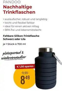 Martin Reformstark Faltbare Silikon Trinkflasche Schwarz oder Lila Angebot