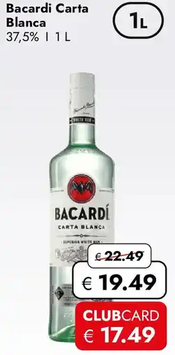 Travel FREE Bacardi Carta Blanca 37.5% Angebot