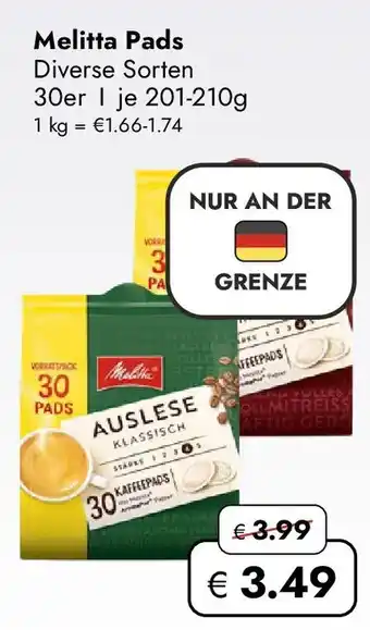 Travel FREE Melitta Pads Angebot