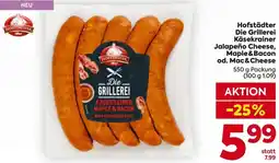 Billa Hofstädter Die Grillerei Käsekrainer Jalapeño Cheese, Maple & Bacon od. Mac&Cheese Angebot
