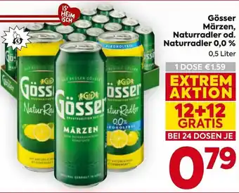 Billa Gösser Märzen, Naturradler od. Naturradler 0.0% Angebot