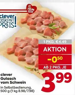Billa Clever gulasch vom schwein Angebot
