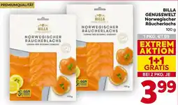 Billa Billa genusswelt norwegischer räucherlachs Angebot