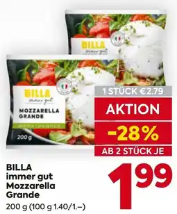 Billa Billa immer gut mozzarella grande Angebot
