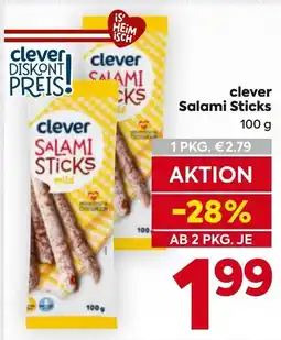 Billa Clever Salami Sticks Angebot