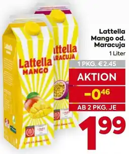 Billa Lattella Mango od. Maracuja Angebot