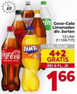 Billa Coca-Cola Limonaden Angebot