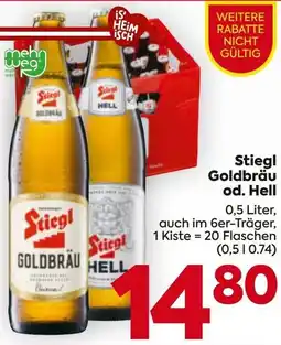 Billa Stiegl Goldbräu od. Hell Angebot