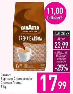 Sutterlüty Lavazza Espresso Cremoso oder Crema e Aroma Angebot