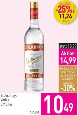 Sutterlüty Stolichnaya Vodka Angebot