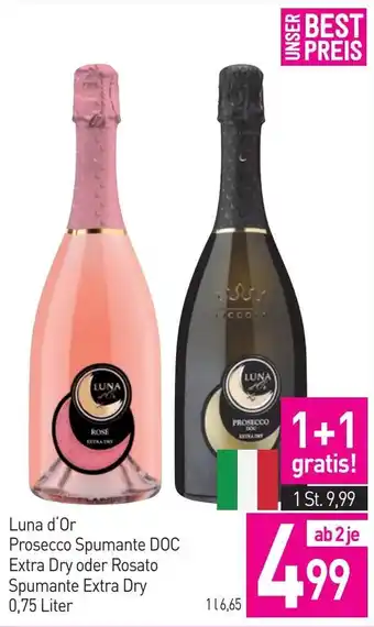 Sutterlüty Luna d'Or Prosecco Spumante DOC Extra Dry oder Rosato Spumante Extra Dry Angebot