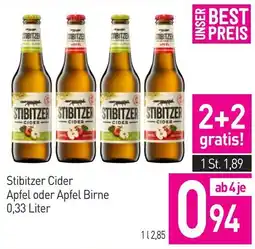 Sutterlüty Stibitzer Cider Apfel oder Apfel Birne Angebot