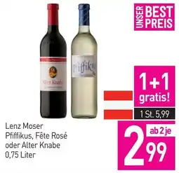 Sutterlüty Lenz Moser Pfiffikus, Fête Rosé oder Alter Knabe Angebot