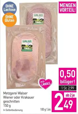 Sutterlüty Metzgerei Walser Wiener oder Krakauer geschnitten Angebot