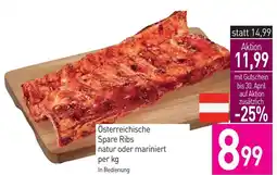 Sutterlüty Österreichische Spare Ribs natur oder mariniert Angebot
