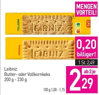 Sutterlüty Leibniz Butter- oder Vollkornkeks Angebot