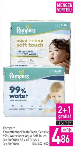 Sutterlüty Pampers Feuchttücher Fresh Clean, Sensitiv, 99% Water oder Aqua Soft Touch Angebot