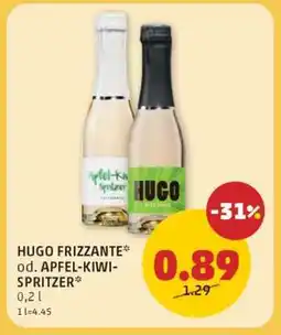 PENNY HUGO FRIZZANTE od. APFEL-KIWI-SPRITZER Angebot